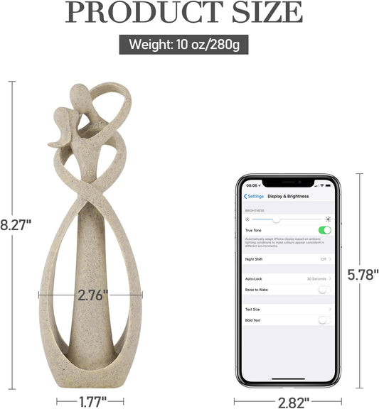 Kissing Couple Statue Abstract Sculpture