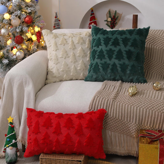 DFXSZ Christmas Tree Pillow Covers 18x18 inch
