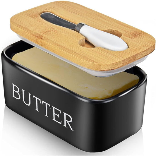 Butter Dish with Lid: Large Butter Dish for Countertop
